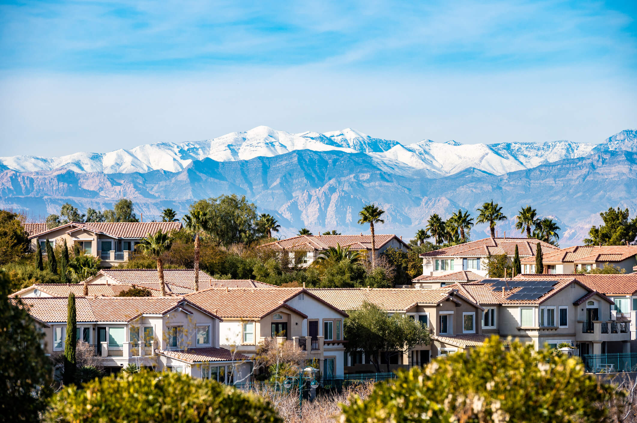 Las Vegas neighborhood with mountain views
